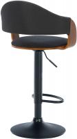 Barhocker Nilse Stoff schwarz walnuss/schwarz 
