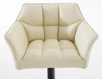 2er Set Barhocker Damaso Kunstleder schwarz creme 