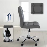 Arbeitshocker Trenton Kunstleder grau 