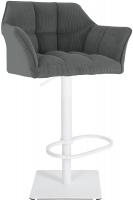 Barhocker Damaso W Cord grau 