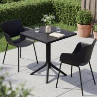 Gartenmöbel-Set Norva mit 2 Stühlen schwarz 