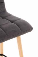 2er Set Barhocker Lincoln Samt grau 