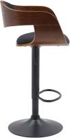 Barhocker Kingston B Stoff walnuss/schwarz 