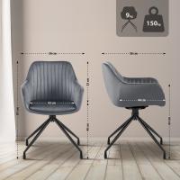 Esszimmerstuhl Welby Samt dunkelgrau 