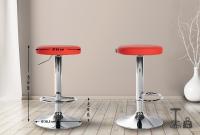 Barhocker Ponte Kunstleder chrom rot 
