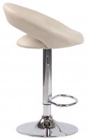 2er Set Barhocker Olinda Kunstleder chrom creme 