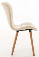 4er Set Esszimmerstuhl Elda Kunstleder  creme 