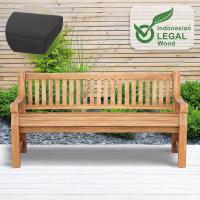 Teakbank Daxon mit Sitzkissen 180 cm dunkelgrau Teakbank Daxon mit Sitzkissen 180 cm dunkelgrau