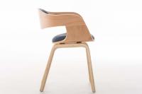 Besucherstuhl Kingston Stoff natura/blau 