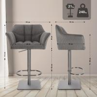 Barhocker Damaso E Cord taupe 