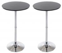 2er Set Stehtische rund schwarz