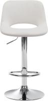 Barhocker Camden Samt chrom creme 