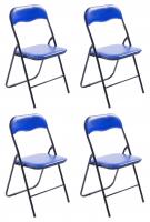 4er Set Klappstuhl Felix blau/schwarz
