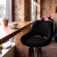 Barhocker HD Milet C Stoff schwarz 