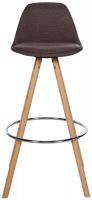 Barhocker Corbin Stoff Rund natura braun 