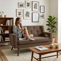 Sofa Kioni Cord dunkelbraun Sofa Kioni Cord dunkelbraun