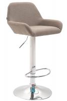 2er Set Barhocker Braga Stoff chrom taupe 