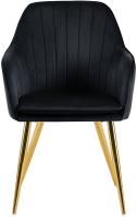 Esszimmerstuhl Cheryl Samt gold schwarz 