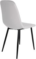 4er Set Esszimmerstühle Napier Samt creme 