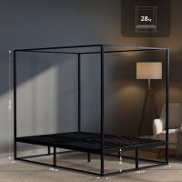 Himmelbett Batoni 140x200 schwarz Himmelbett Batoni 140x200 schwarz
