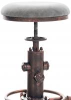 2er Set Barhocker Lumos Vintage Kunstleder bronze dunkelgrau 