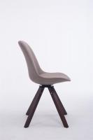 Besucherstuhl Troyes Stoff Square walnuss (eiche) taupe 