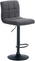 2er Set Barhocker Calma Stoff schwarz hellgrau 
