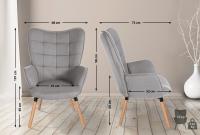 Sessel Garding Stoff grau Sessel Garding Stoff grau