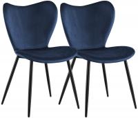 2er Set Esszimmerstuhl Maika Samt dunkelblau 2er Set Esszimmerstuhl Maika Samt dunkelblau