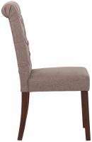 2er Set Esszimmerstühle Lisburn Stoff taupe 