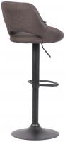 Barhocker Milet Stoff schwarz dunkelgrau 