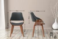 Esszimmerstuhl Vangale Kunstleder walnuss/schwarz 