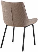 2er Set Stuhl Saranda Stoff schwarz terrabraun 