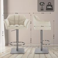 Barhocker Damaso E Cord creme
