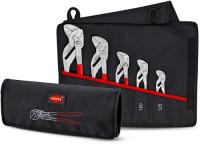 Zangenschlüsselset Inh.5-tlg.verchr.Rolltasche KNIPEX