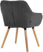 Esszimmerstuhl Vienna Cord natura dunkelgrau 