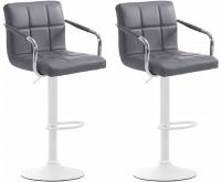 2er Set Barhocker Lucy V2 weiß grau 2er Set Barhocker Lucy V2 weiß grau