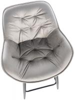 2er Set Barhocker Gibson 76 Samt grau 