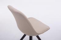 Besucherstuhl Troyes Stoff Rund walnuss (eiche) creme 