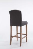 Barhocker Louise Stoff antik-hell dunkelgrau 