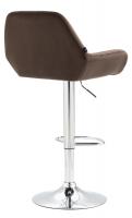 2er Set Barhocker Braga Samt chrom braun 