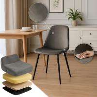 4er Set Esszimmerstuhl Maryam Samt anthrazit 