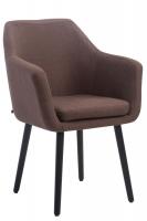 Besucherstuhl Utrecht Stoff Schwarz (eiche) braun