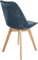 4er Set Stuhl Linares Cord dunkelblau 