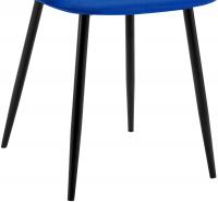 4er Set Esszimmerstuhl Baxter Samt blau 