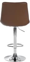 2er Set Barhocker Toni Kunstleder chrom braun 