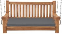 Schaukelbank Joyce mit Sitzkissen 120 cm + teak dunkelgrau 