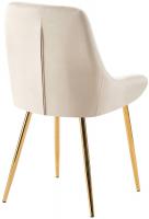 2er Set Esszimmerstuhl Elmira Samt gold creme 
