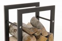 Kaminholzständer Keri 25x40x150 schwarz-matt 