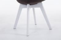 Besucherstuhl Borneo V2 Stoff  weiß (eiche) dunkelgrau 